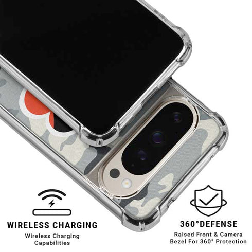 NFL Cincinnati Bengals Camo Pixel 9/9 Pro Clear Case